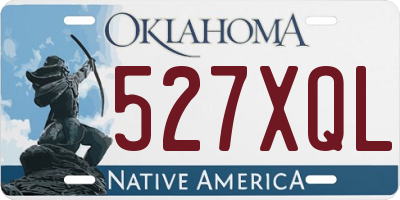 OK license plate 527XQL
