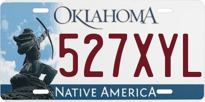 OK license plate 527XYL