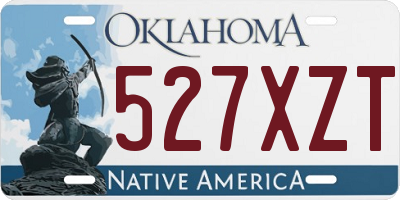 OK license plate 527XZT