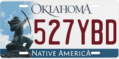 OK license plate 527YBD