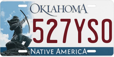 OK license plate 527YSO