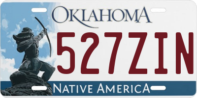 OK license plate 527ZIN