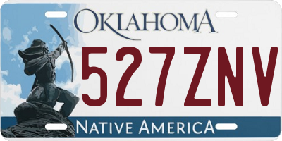 OK license plate 527ZNV