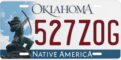 OK license plate 527ZOG
