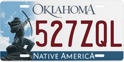 OK license plate 527ZQL