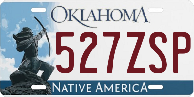 OK license plate 527ZSP