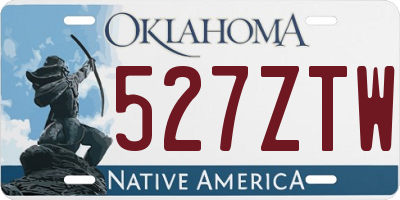 OK license plate 527ZTW
