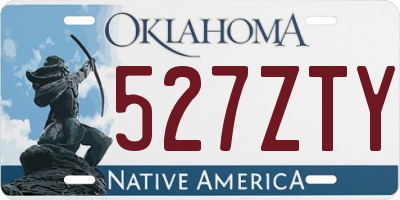 OK license plate 527ZTY