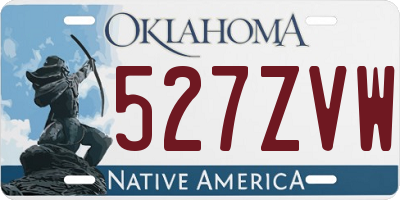 OK license plate 527ZVW