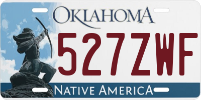 OK license plate 527ZWF