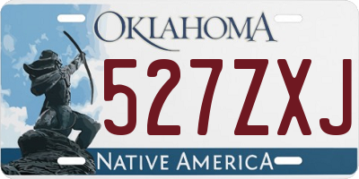 OK license plate 527ZXJ