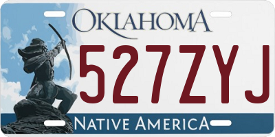 OK license plate 527ZYJ