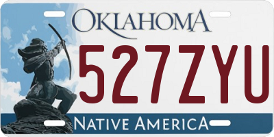 OK license plate 527ZYU