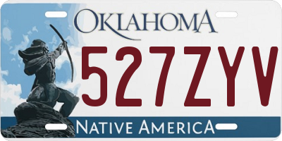 OK license plate 527ZYV