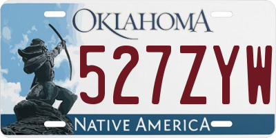 OK license plate 527ZYW