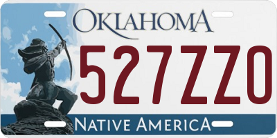 OK license plate 527ZZO