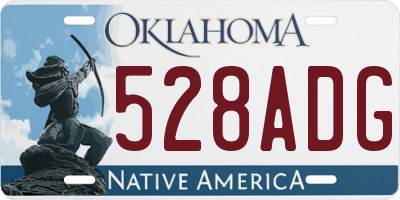OK license plate 528ADG