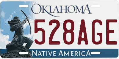 OK license plate 528AGE