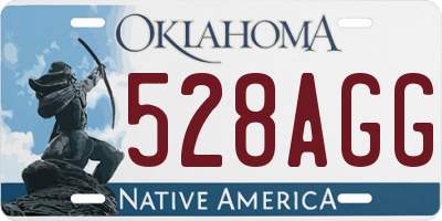 OK license plate 528AGG