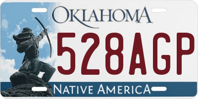 OK license plate 528AGP