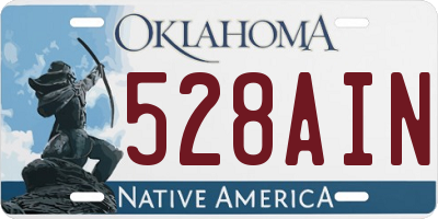 OK license plate 528AIN