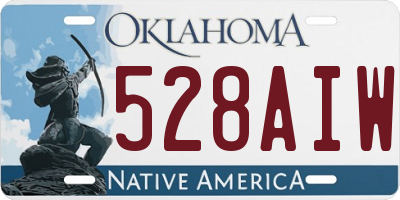 OK license plate 528AIW