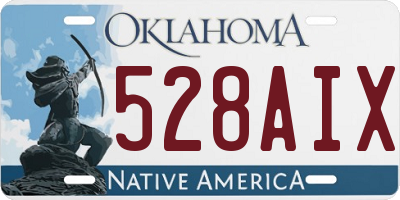 OK license plate 528AIX