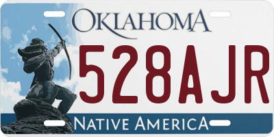OK license plate 528AJR