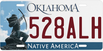 OK license plate 528ALH