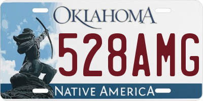 OK license plate 528AMG