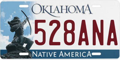 OK license plate 528ANA
