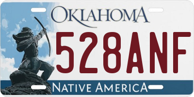 OK license plate 528ANF