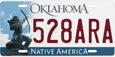 OK license plate 528ARA