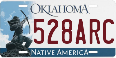 OK license plate 528ARC