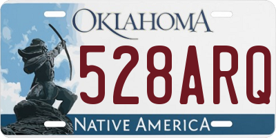 OK license plate 528ARQ