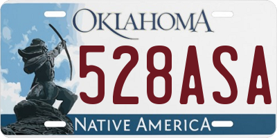 OK license plate 528ASA