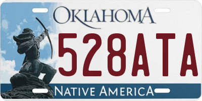 OK license plate 528ATA