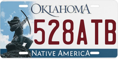 OK license plate 528ATB