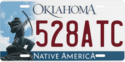 OK license plate 528ATC