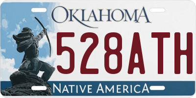 OK license plate 528ATH
