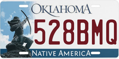 OK license plate 528BMQ