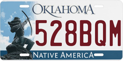 OK license plate 528BQM