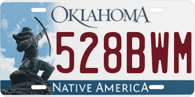 OK license plate 528BWM