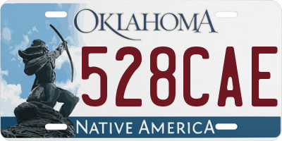 OK license plate 528CAE