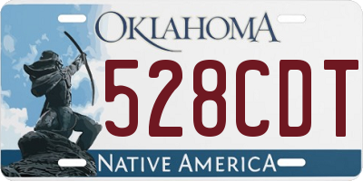 OK license plate 528CDT