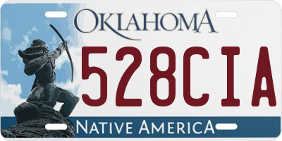 OK license plate 528CIA