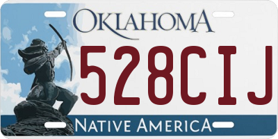 OK license plate 528CIJ