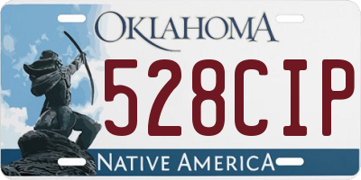 OK license plate 528CIP