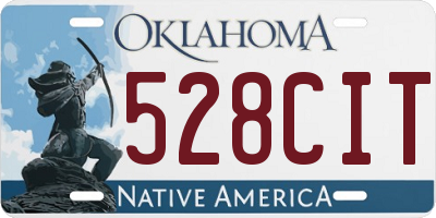OK license plate 528CIT