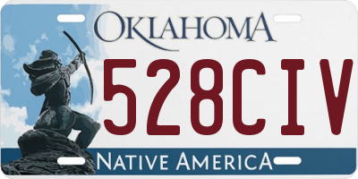 OK license plate 528CIV